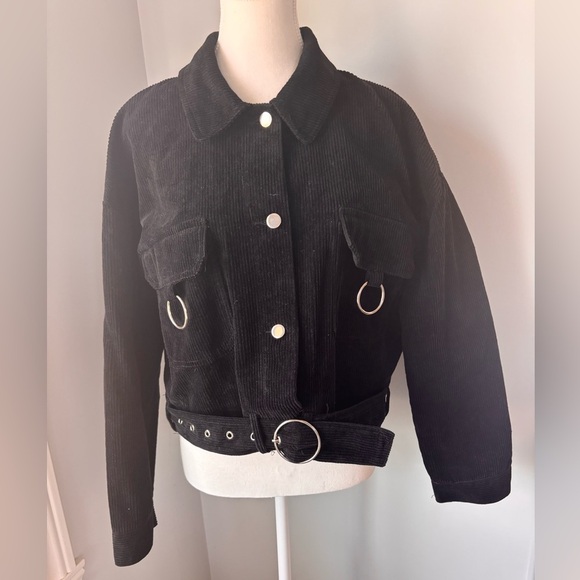 Tiger Mist Black Corduroy Utility Jacket - Picture 5 of 10